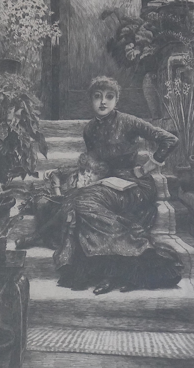 Jacques Joseph Tissot (French, 1836-1902), 'La Soeur Ainee, 1881', etching, 29 x 15cm